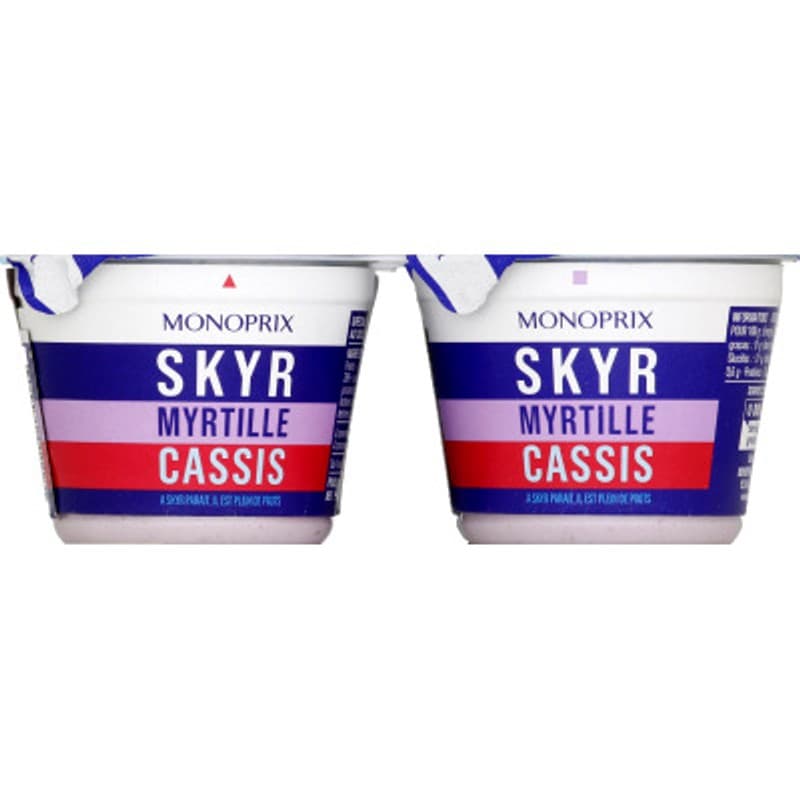 Monoprix Skyr Myrtille Cassis 4x100g