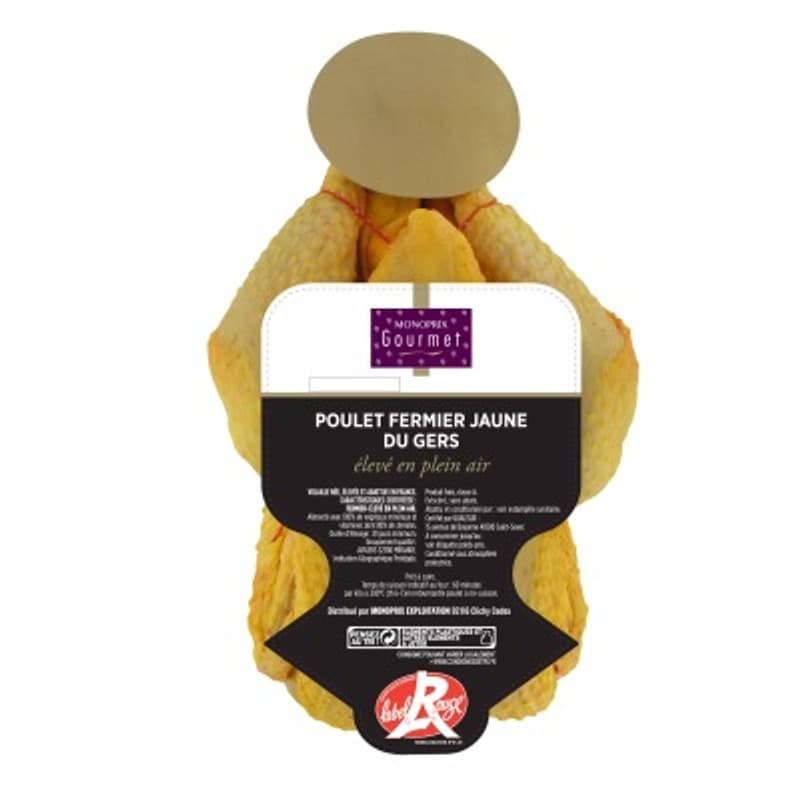 Monoprix Gourmet Poulet fermier jaune du Gers igp Label rouge 1.5kg