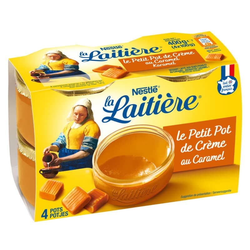 La Laitière Petit Pot de Crème Caramel 4x100g