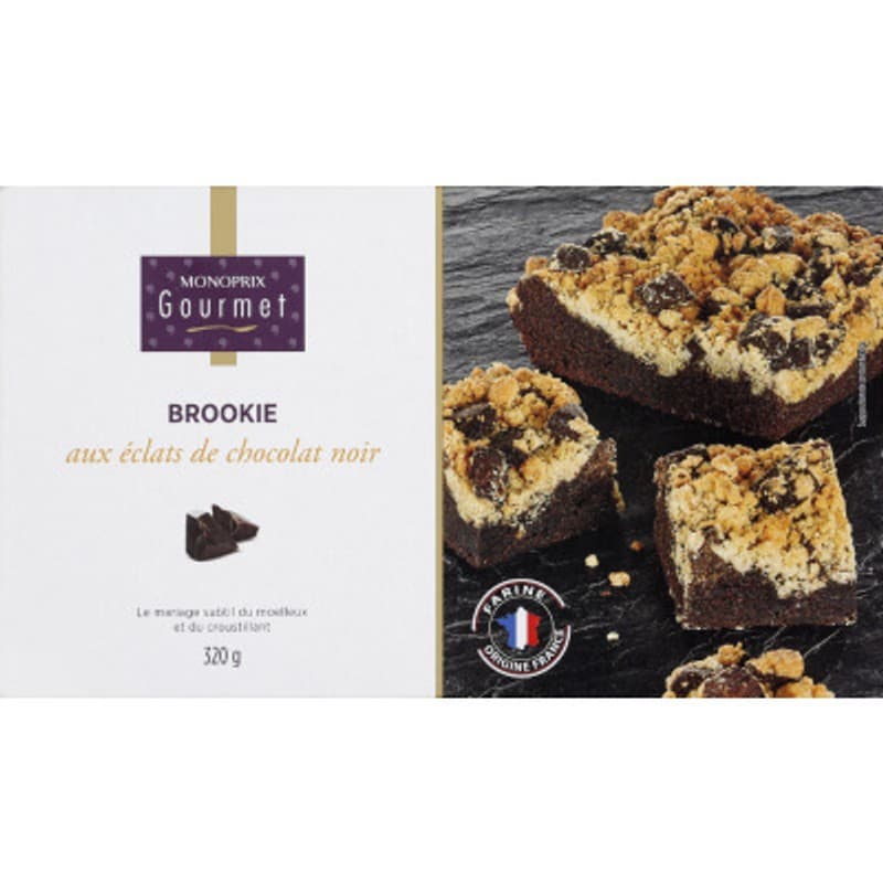 Monoprix Gourmet Brookie Aux Eclats De Chocolat Noir 320g
