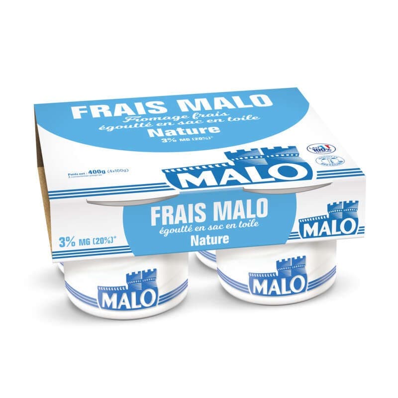 Malo Fromage Frais 20 % nature 4x100g