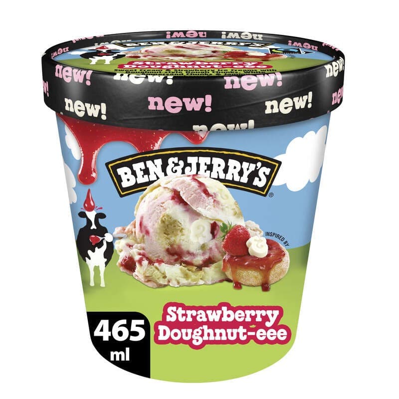Ben & Jerry's Glace en Pot façon Doughnut Fraise 465ml
