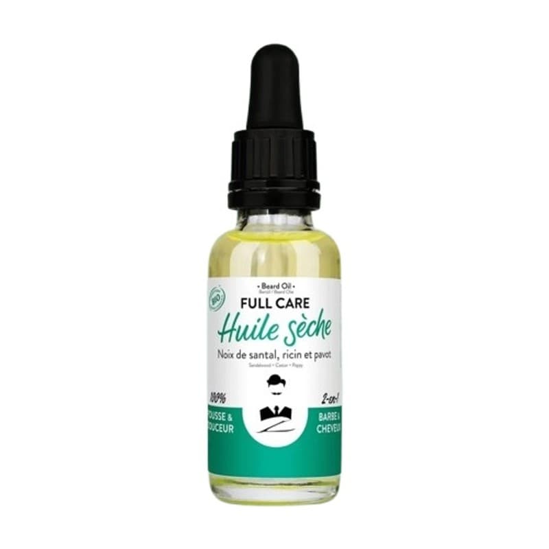 Monsieur Barbier Huile Sèche 2-en-1 Barbe et Visage 30ml