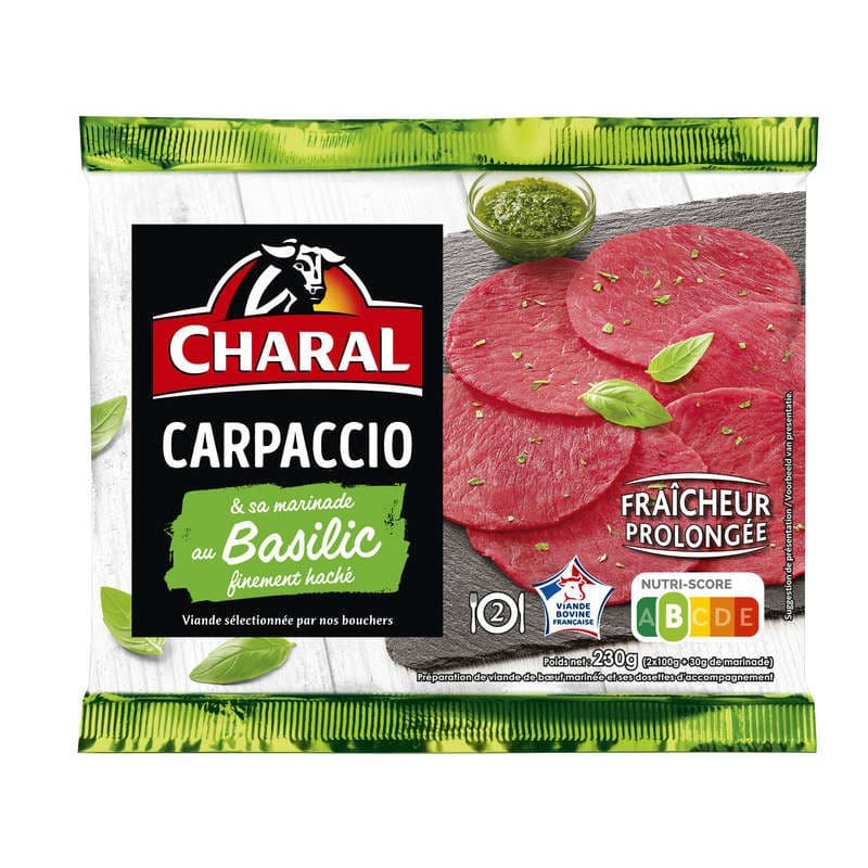 Charal Carpaccio au basilic, fin et fondant 230g