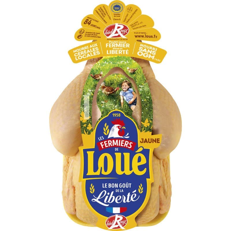 Loué Poulet Fermier Jaune Label Rouge 1,4kg