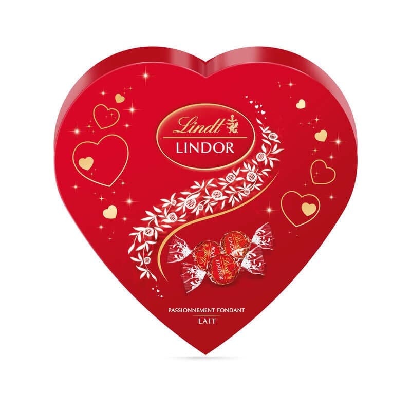 Lindt Boîte Cœur de boules Lindor lait 160g