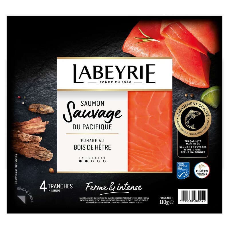 Labeyrie Saumon Fumé sauvage du pacifique 110g