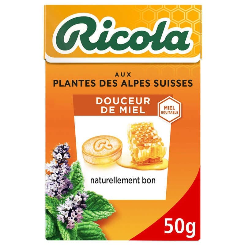 Ricola Aux Plantes Des Alpes Suisses Douceur De Miel 50g