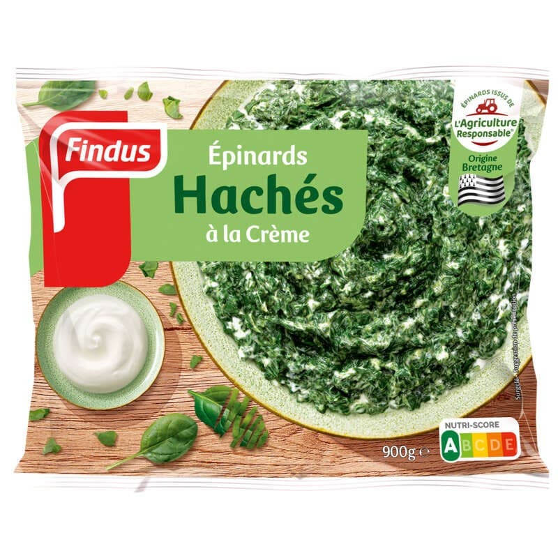 Findus Epinards Hachés à la crème 900g