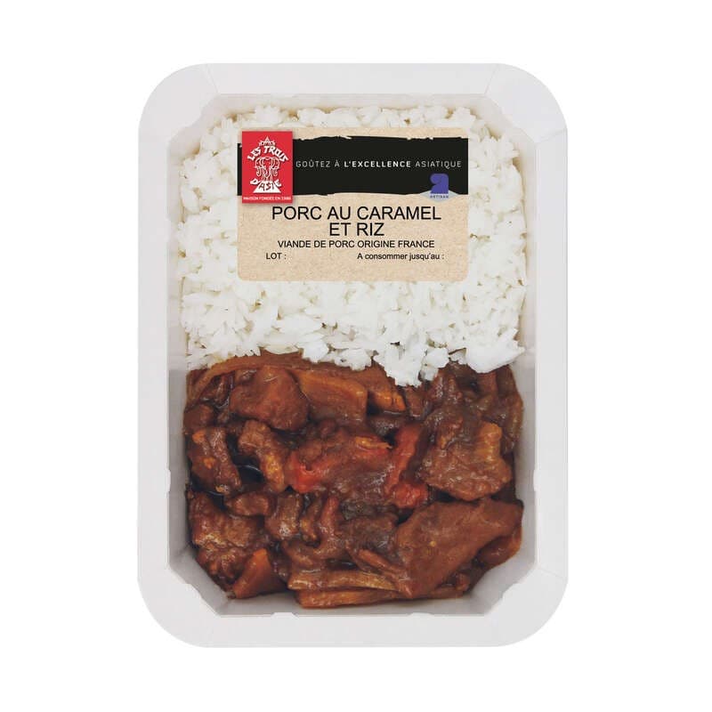 Les 3 Asies Porc au Caramel & Riz 320g