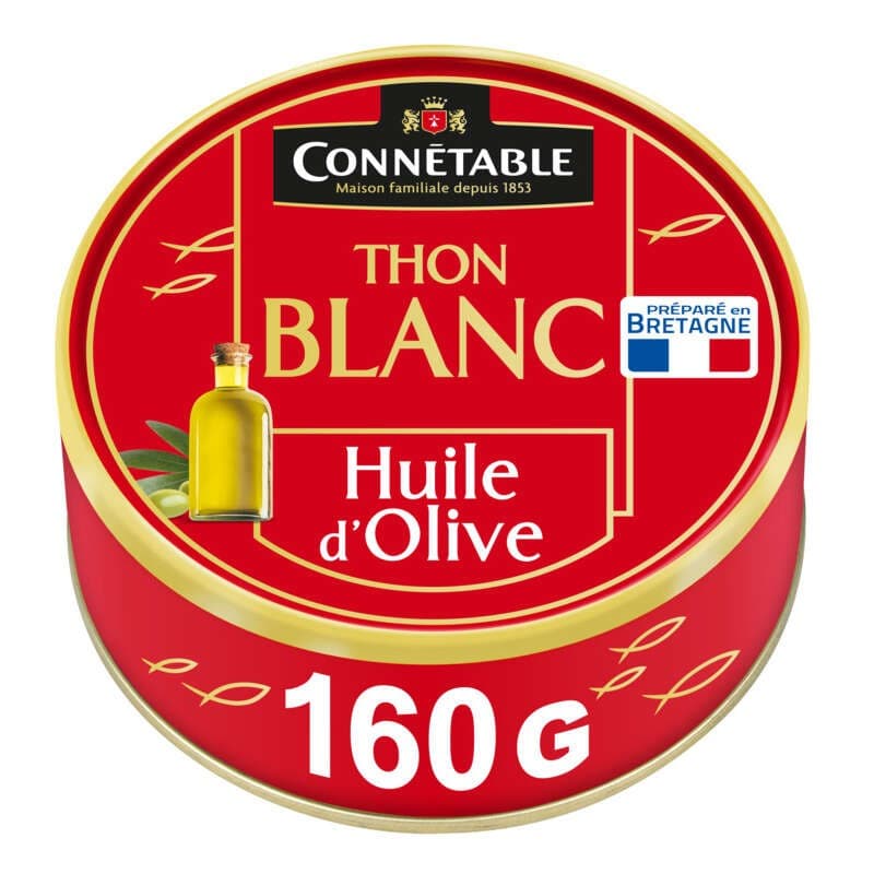 Connétable Thon Blanc Véritable Germon À L'Huile D'Olive Vierge Extra 104g