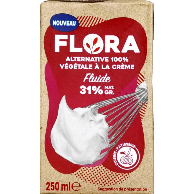 Flora 100% végétal à la crème Fluide 31%-250ml
