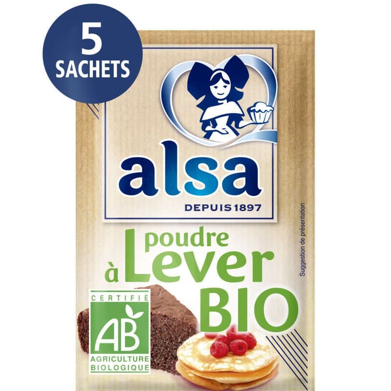 Alsa Poudre à Lever Bio 5 Sachets 50g
