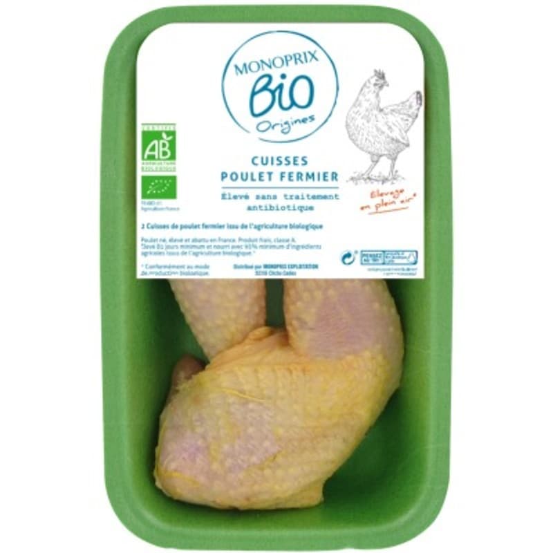 Monoprix Bio Origines Cuisses De Poulet Fermier x2