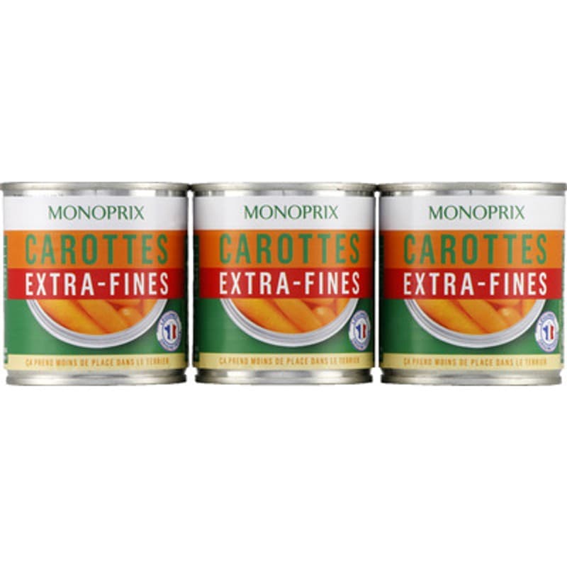 Monoprix Carottes extra-fines 3x130g
