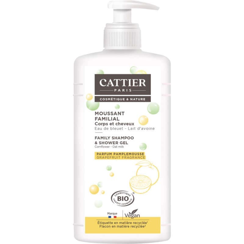 [Par Naturalia] Cattier Paris Gel Moussant familial eau de bleuet Bio 1L