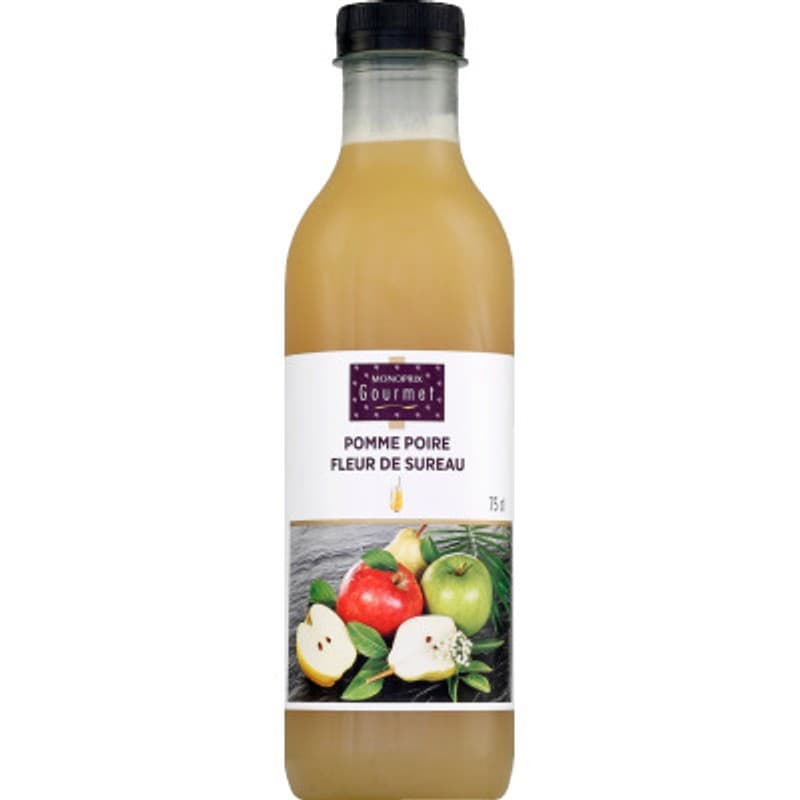 Monoprix Gourmet Jus de Pomme & Poire et Fleur de Sureau 75cl