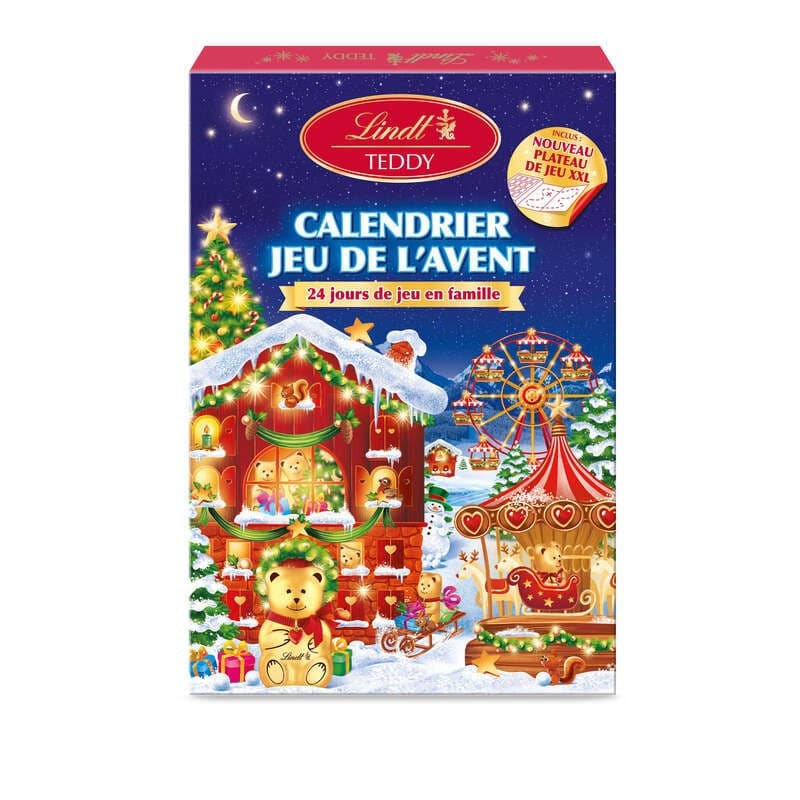 Lindt Teddy calendrier de l'aventure inclus plateau jeu XXL 191g
