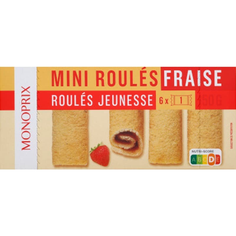 Monoprix Mini Roulés Fraise 150g
