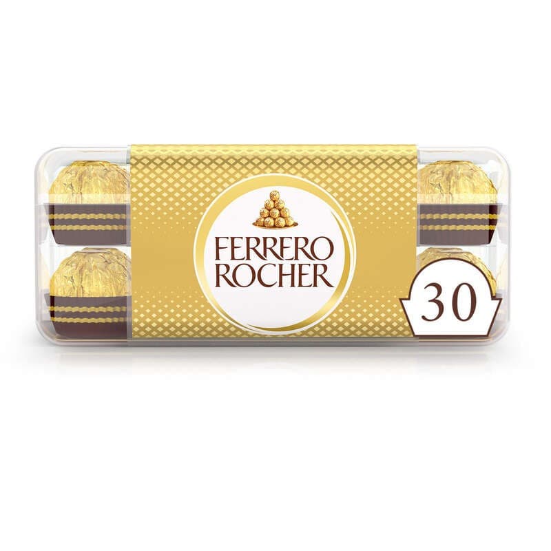 Ferrero Rocher Fines Gaufrettes Enrobées De Chocolat Au Lait Noisettes x30 375g