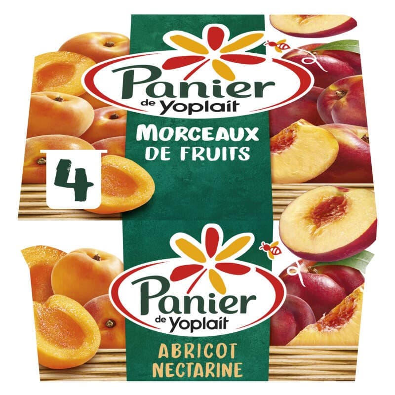 Panier De Yoplait Yaourt Abricot Nectarine 4x125g