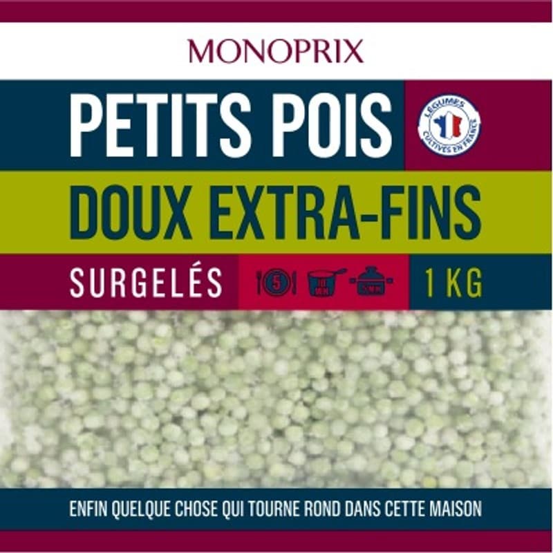 Monoprix Petits pois extra fins 1kg