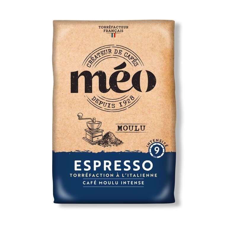Meo Café moulu Espresso intensité 9 500g