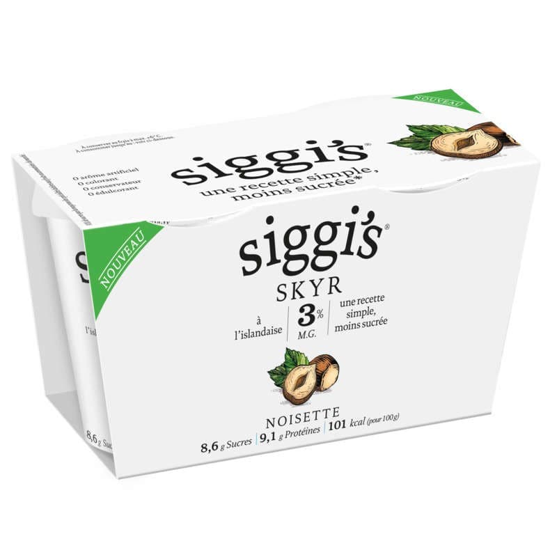 Siggi's Skyr Noisette 3% de Mg 2x140g