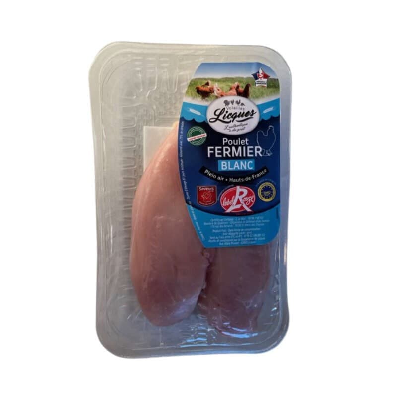 Volailles de Licques Poulet fermier blanc Label rouge x2 - 400g
