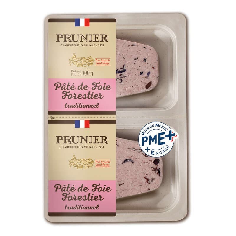 Prunier Pâté de Foie Forestier traditionnel 2x50g