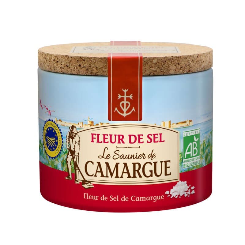 Le Saunier de Camargue Fleur de sel boite ronde 125g