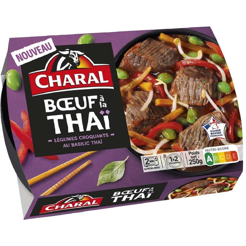 Charal Bœuf à la Thaï Légumes Croquants au Basilic Thaï 250g