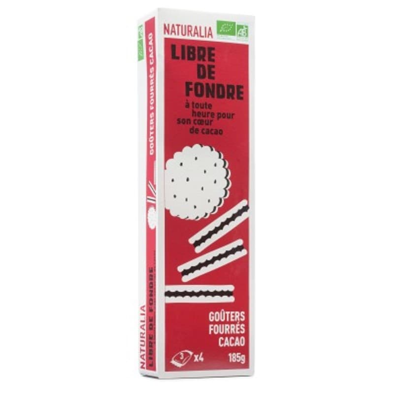 Naturalia Goûters Fourrés Cacao Bio 185g