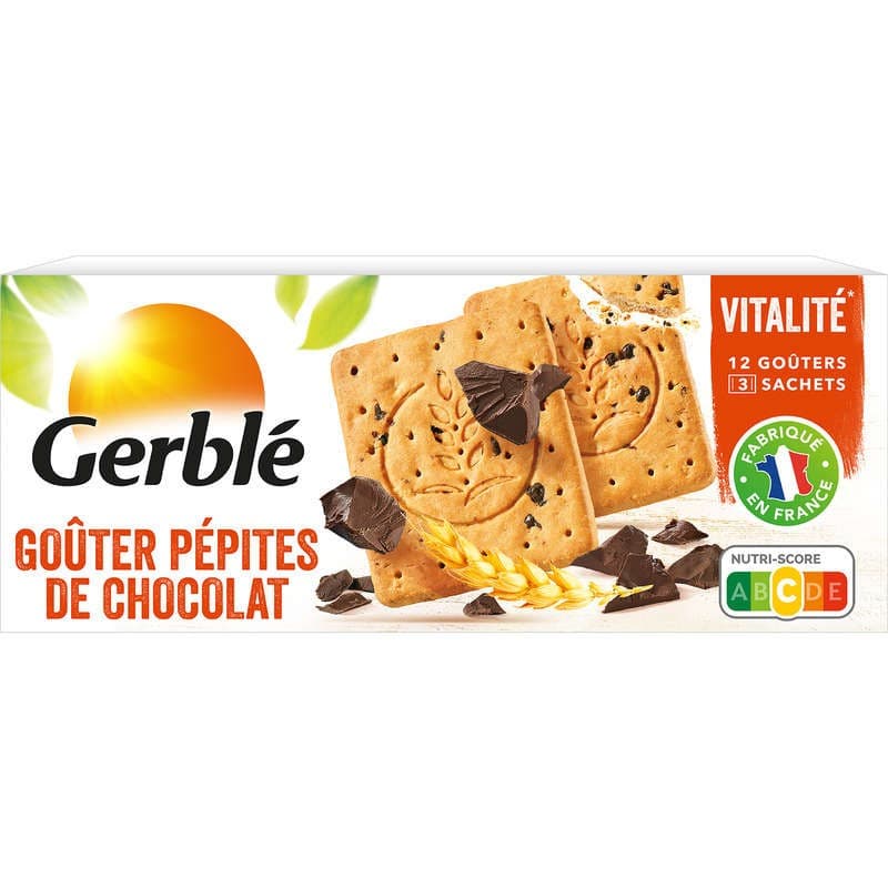 Gerblé Biscuit goûter aux pépites de chocolat 250g