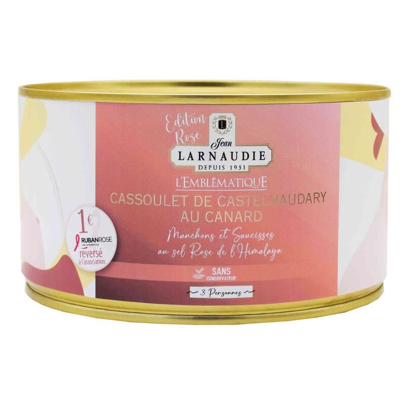 Jean Larnaudie Cassoulet de castelnaudary au canard édition rose 1350g