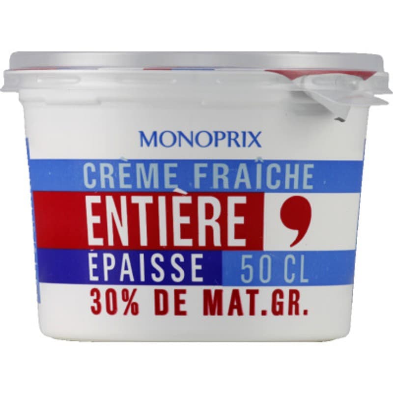 Monoprix Crème fraîche entier 30% 50cl