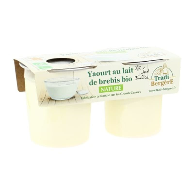 [Par Naturalia] Tradi-Bergere Yaourt Au Lait De Brebis Nature Bio 2x125g