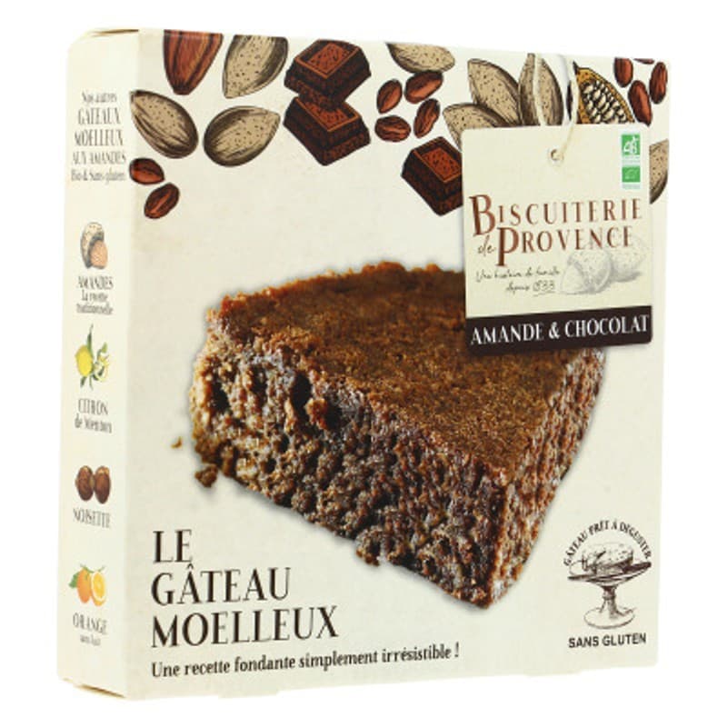 [Par Naturalia] Biscuiterie Provence Gâteau Gourmet Aux Amandes Goût Chocolat Sans Gluten Bio 225g