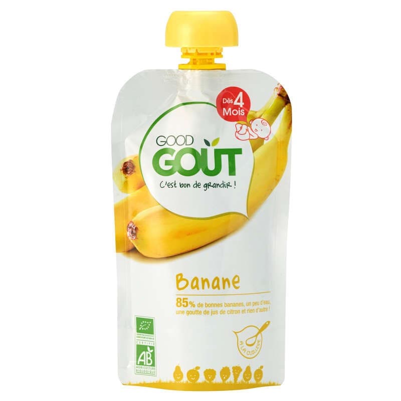 [Par Naturalia] Good Goût Compote à Boire Dès 6 mois Goût Banane Bio 120g