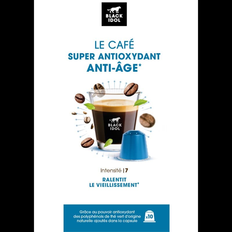 Black idol L'Espresso super antioxydant anti âge Café en capsules x10