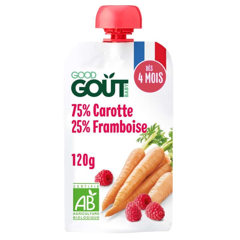 Good Gout Kidz Carotte framboise 120g