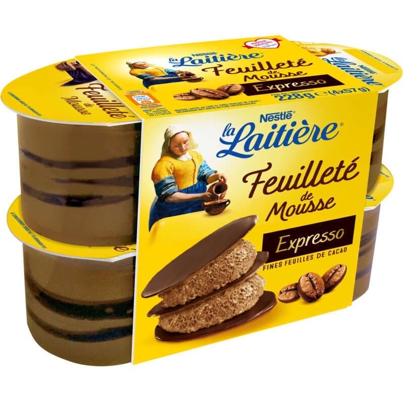 La Laitière Feuilleté de Mousse café 4x57g