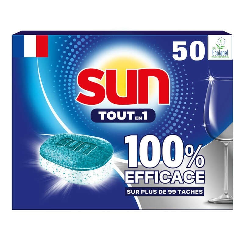 Sun Tablettes Lave-vaisselle Tout en 1 Efficacité x50