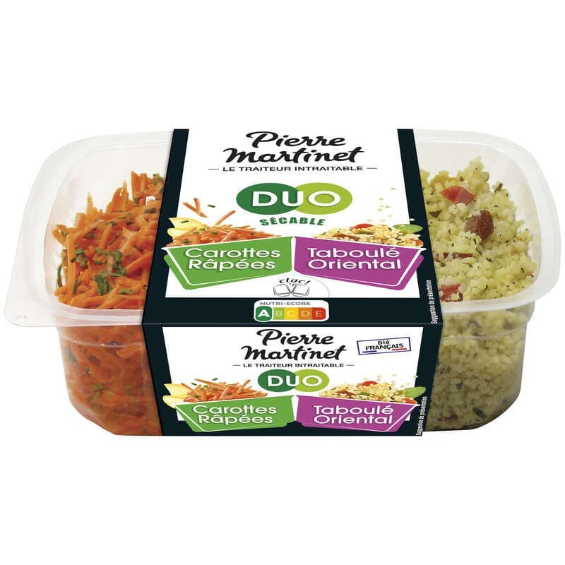 Pierre Martinet Duo carottes râpées / taboulé oriental 250g