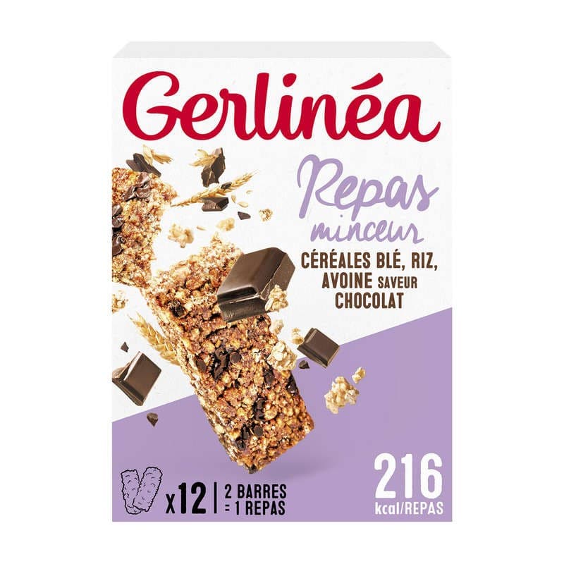Gerlinéa Barre repas minceur céréales chocolat 372g