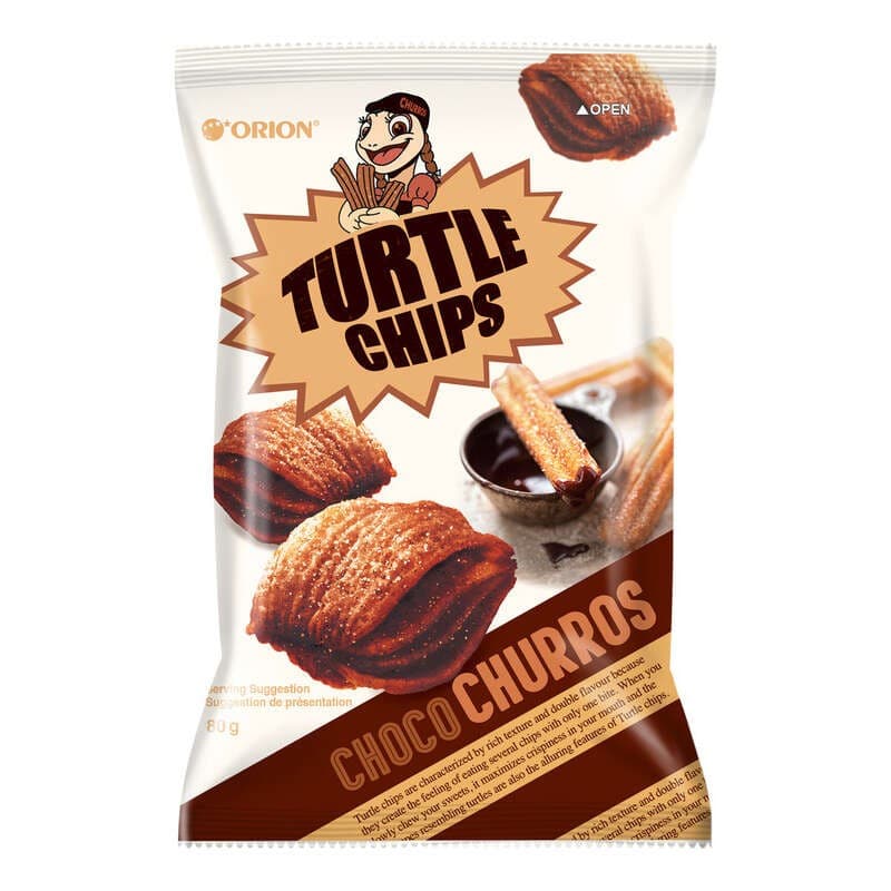 Orion Turtle Chips Choco Churros 80g