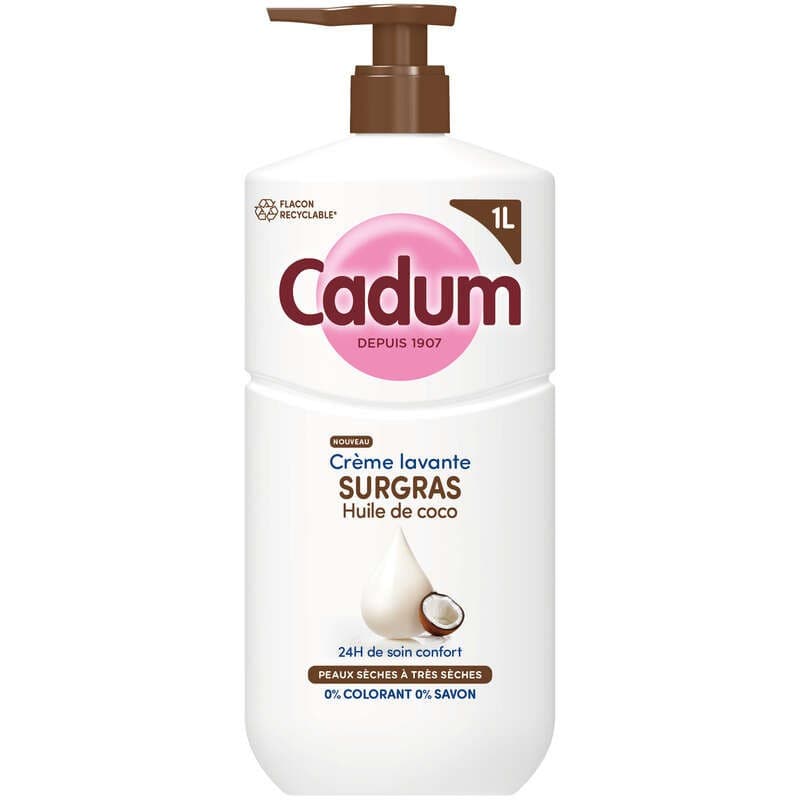 Cadum Douche Crème lavante surgras à l'Huile de coco 1L
