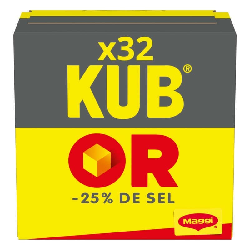 Maggi Kub Or Bouillon -25% de sel 32 cubes 121,6g