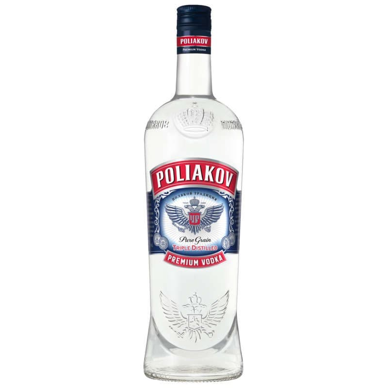 Poliakov Vodka Pur Grain Triplement Distillée 1L