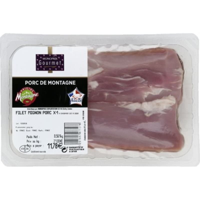 Monoprix Gourmet Filet Mignon de Porc 450g